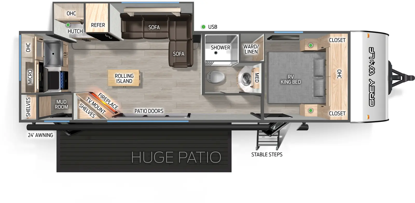 Grey Wolf 26PS Floorplan